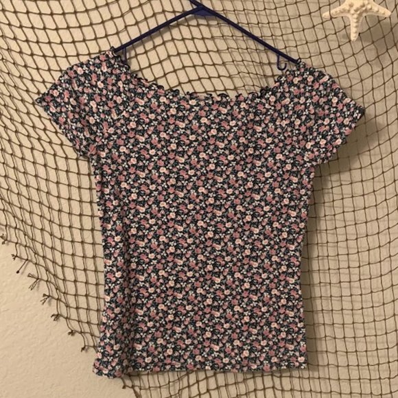 abercrombie kids Other - Abercrombie Short Sleeve Button up Floral Shirt Size 13/14